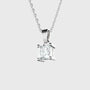 Prong Diamond Pendant (Princess Cut)