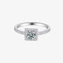 Moissanite Halo Engagement Ring 0.5CT