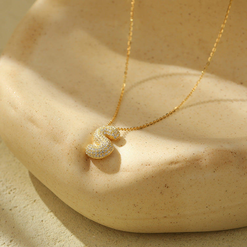 Bella 18K Gold-Plated Letter Necklace