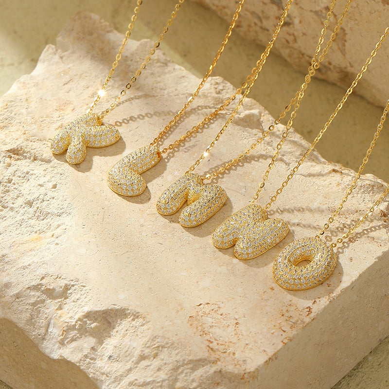 Bella 18K Gold-Plated Letter Necklace