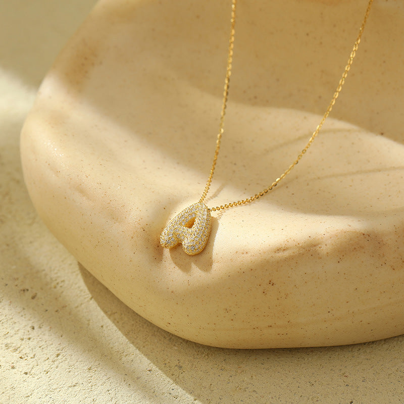 Bella 18K Gold-Plated Letter Necklace