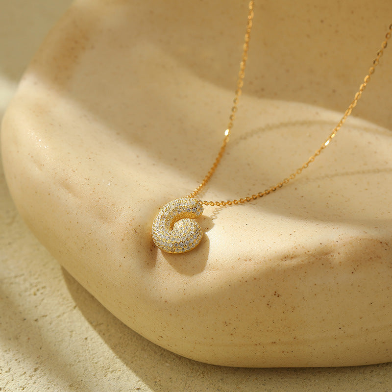 Bella 18K Gold-Plated Letter Necklace