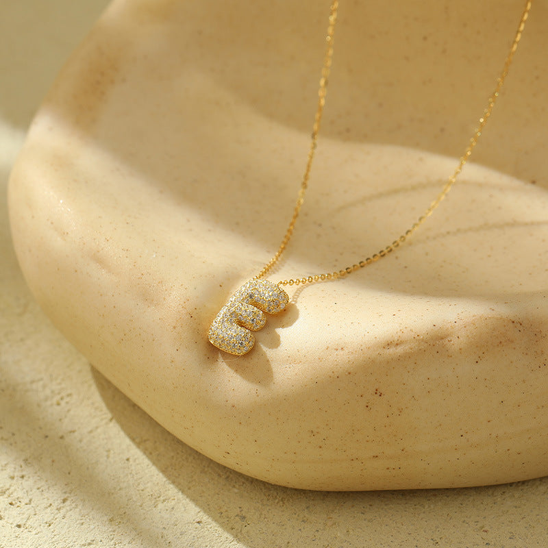 Bella 18K Gold-Plated Letter Necklace