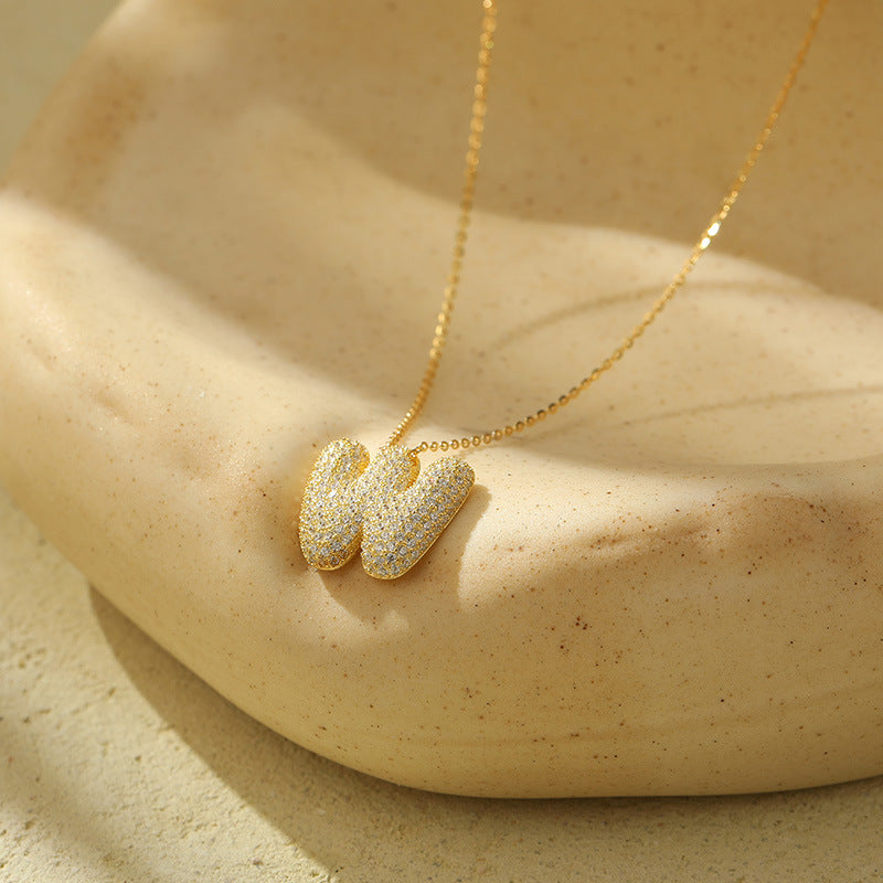 Bella 18K Gold-Plated Letter Necklace