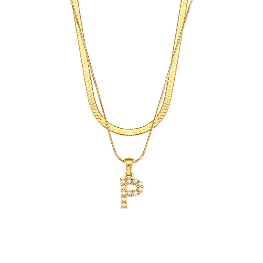 Diana 18K Gold-Plated Letter Necklace