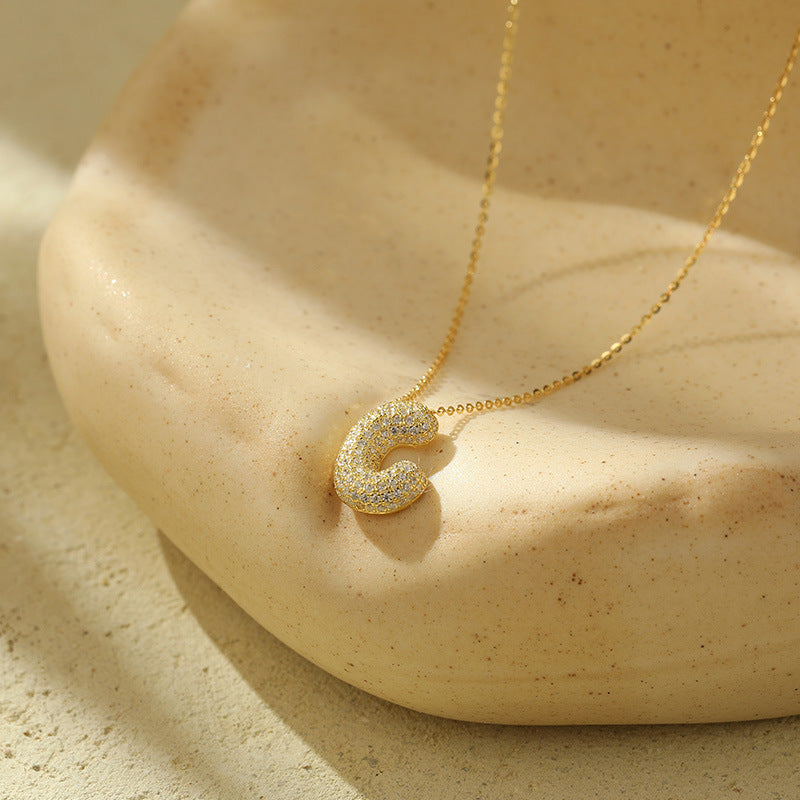 Bella 18K Gold-Plated Letter Necklace