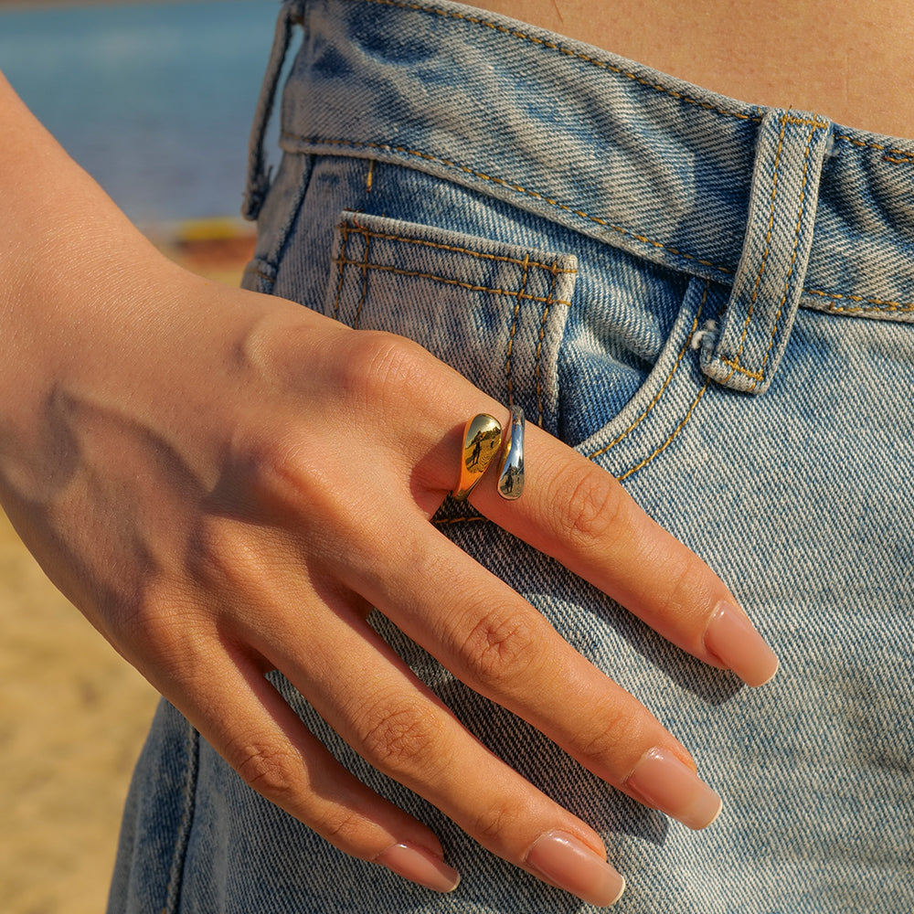 Samantha 18K Gold-Plated Adjustable Ring