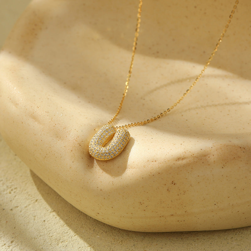 Bella 18K Gold-Plated Letter Necklace