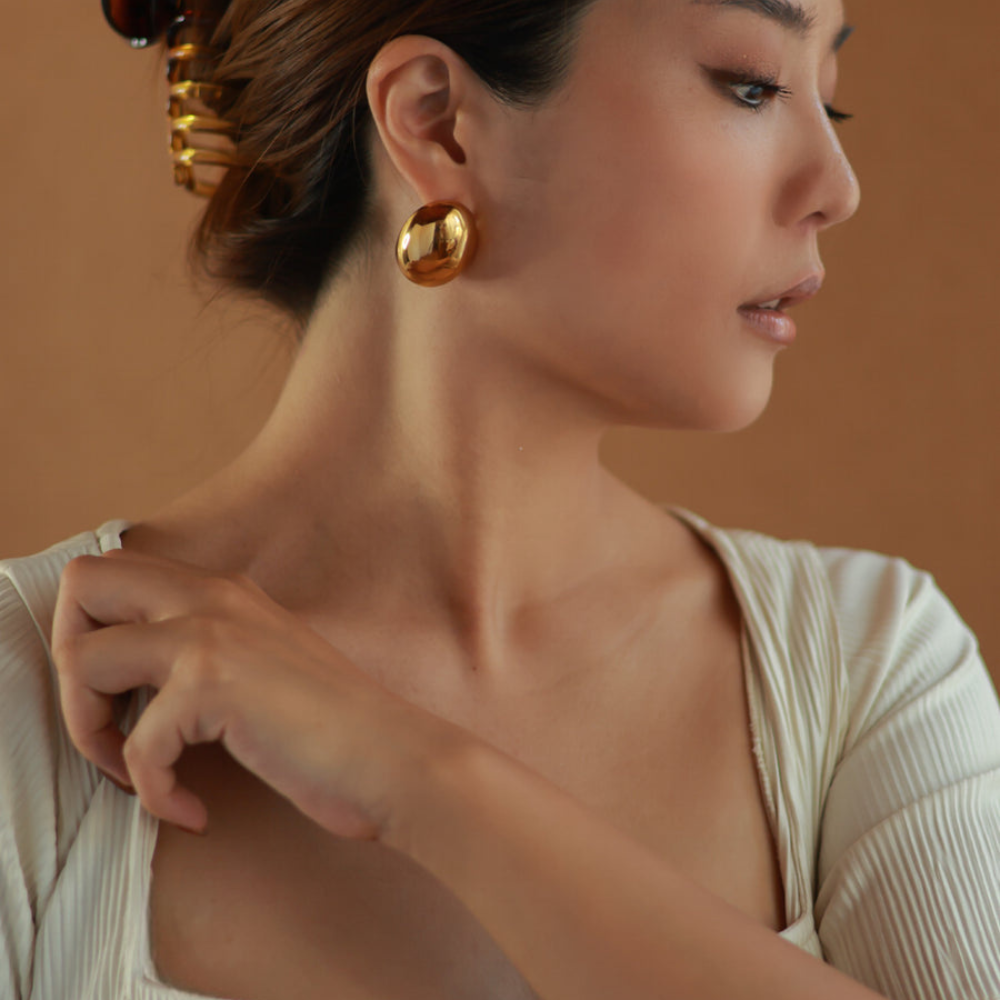 Rose 18K Gold-Plated Earrings