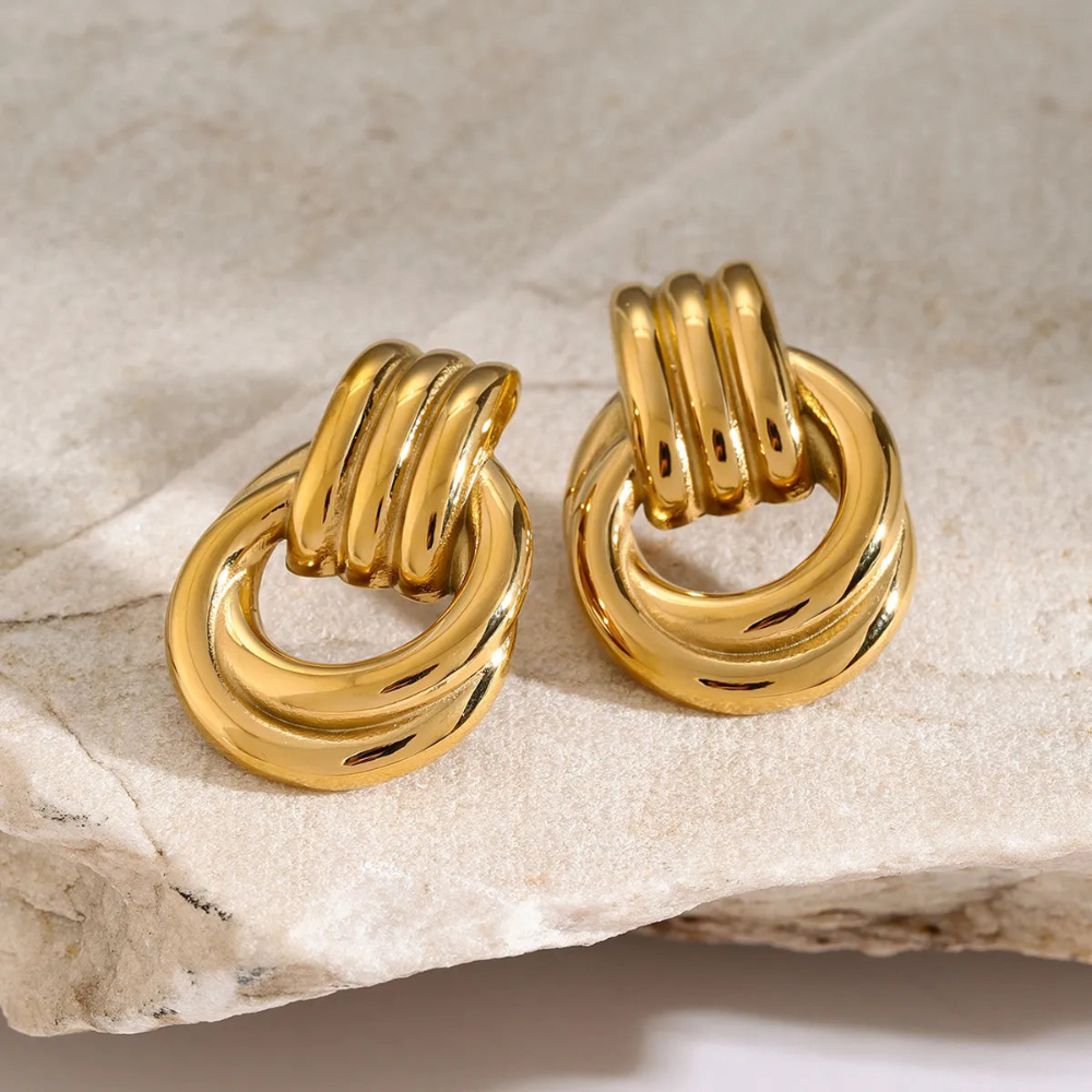 Charlotte 18K Gold-Plated Earrings