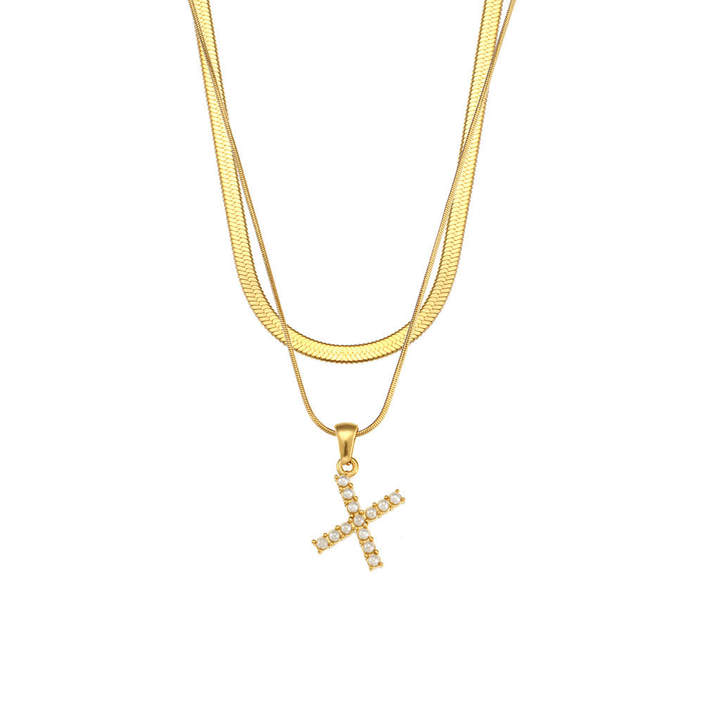 Diana 18K Gold-Plated Letter Necklace