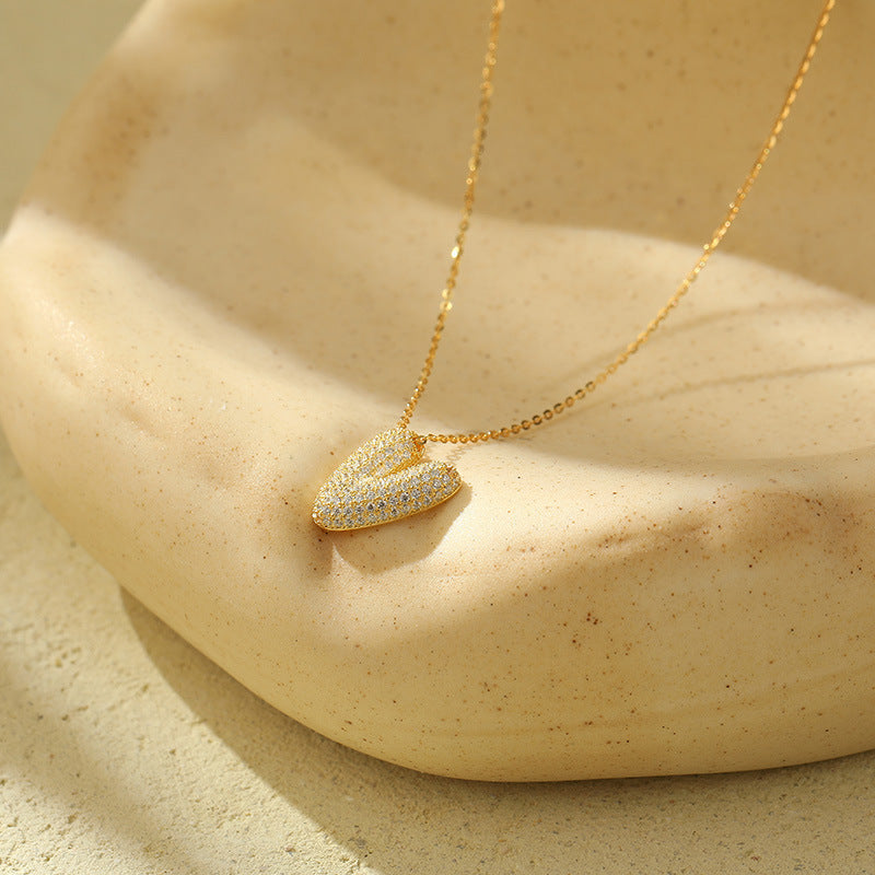 Bella 18K Gold-Plated Letter Necklace