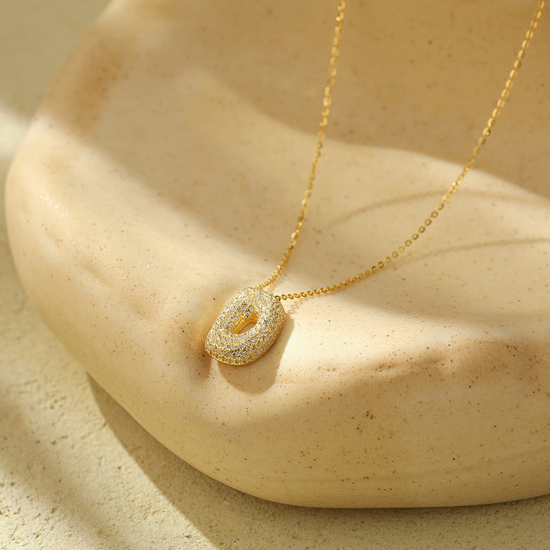 Bella 18K Gold-Plated Letter Necklace