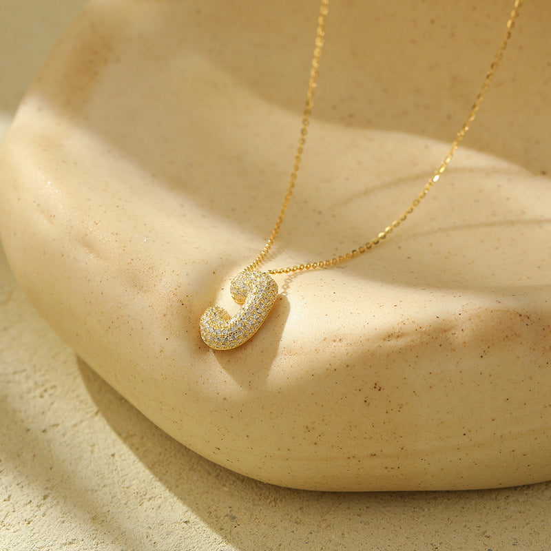 Bella 18K Gold-Plated Letter Necklace