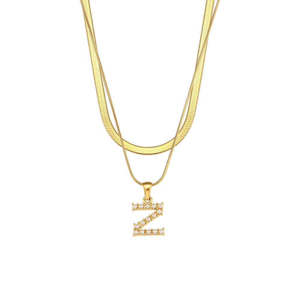 Diana 18K Gold-Plated Letter Necklace