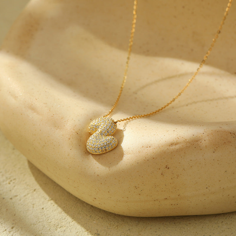 Bella 18K Gold-Plated Letter Necklace