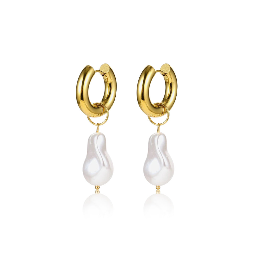 Katherine 18K Gold-Plated Natural Pearl Earrings