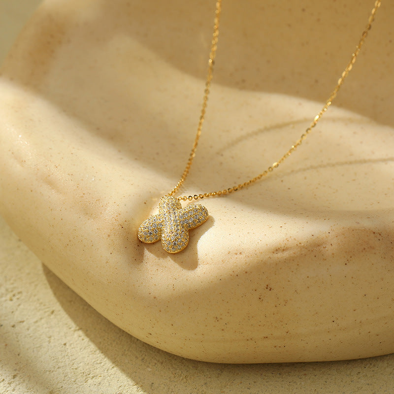 Bella 18K Gold-Plated Letter Necklace
