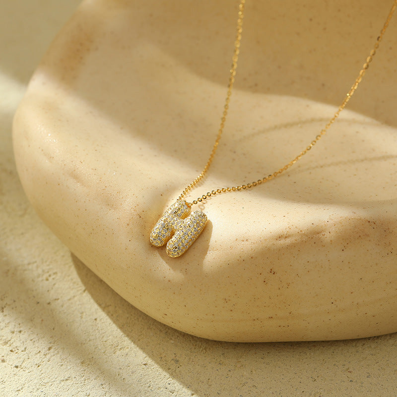 Bella 18K Gold-Plated Letter Necklace