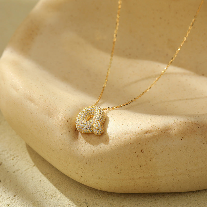 Bella 18K Gold-Plated Letter Necklace