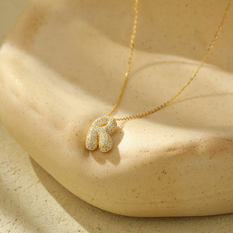 Bella 18K Gold-Plated Letter Necklace