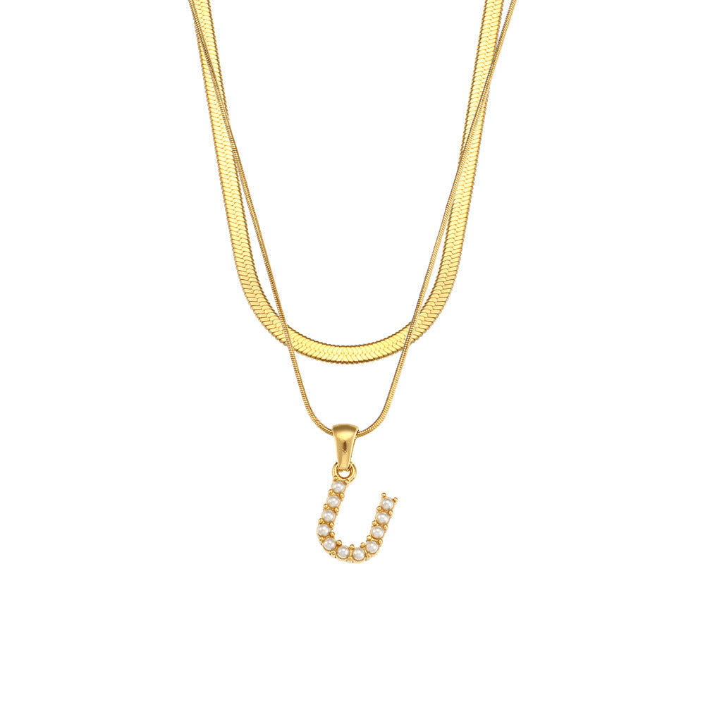 Diana 18K Gold-Plated Letter Necklace