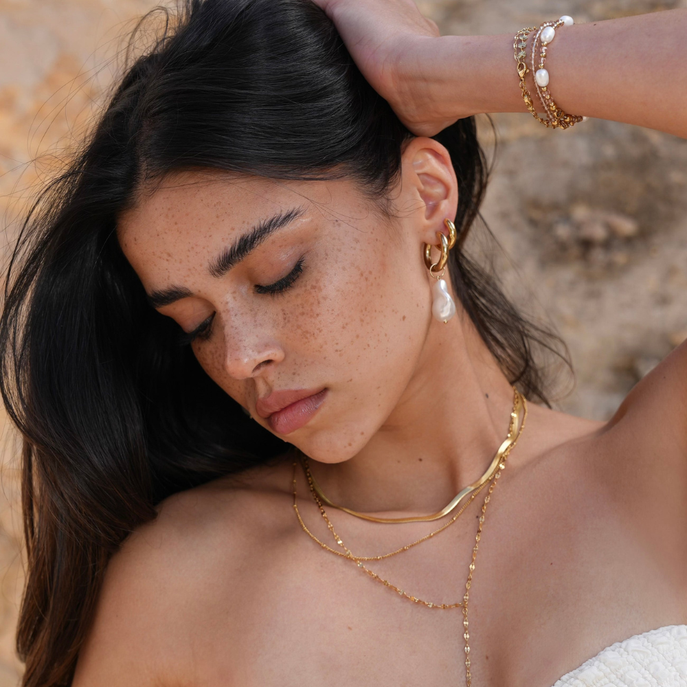 Katherine 18K Gold-Plated Natural Pearl Earrings
