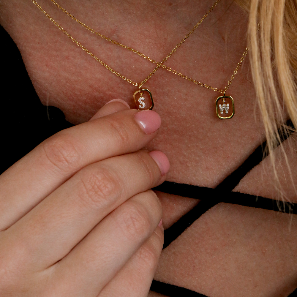 Addison 18K Gold-Plated Letter Necklace