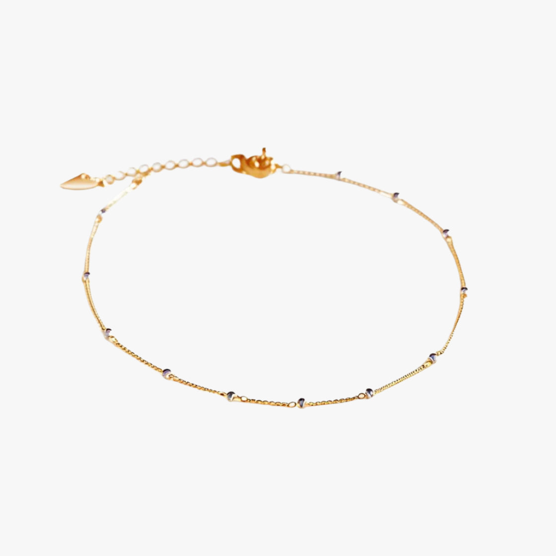 Beaded Double Chain Anklet