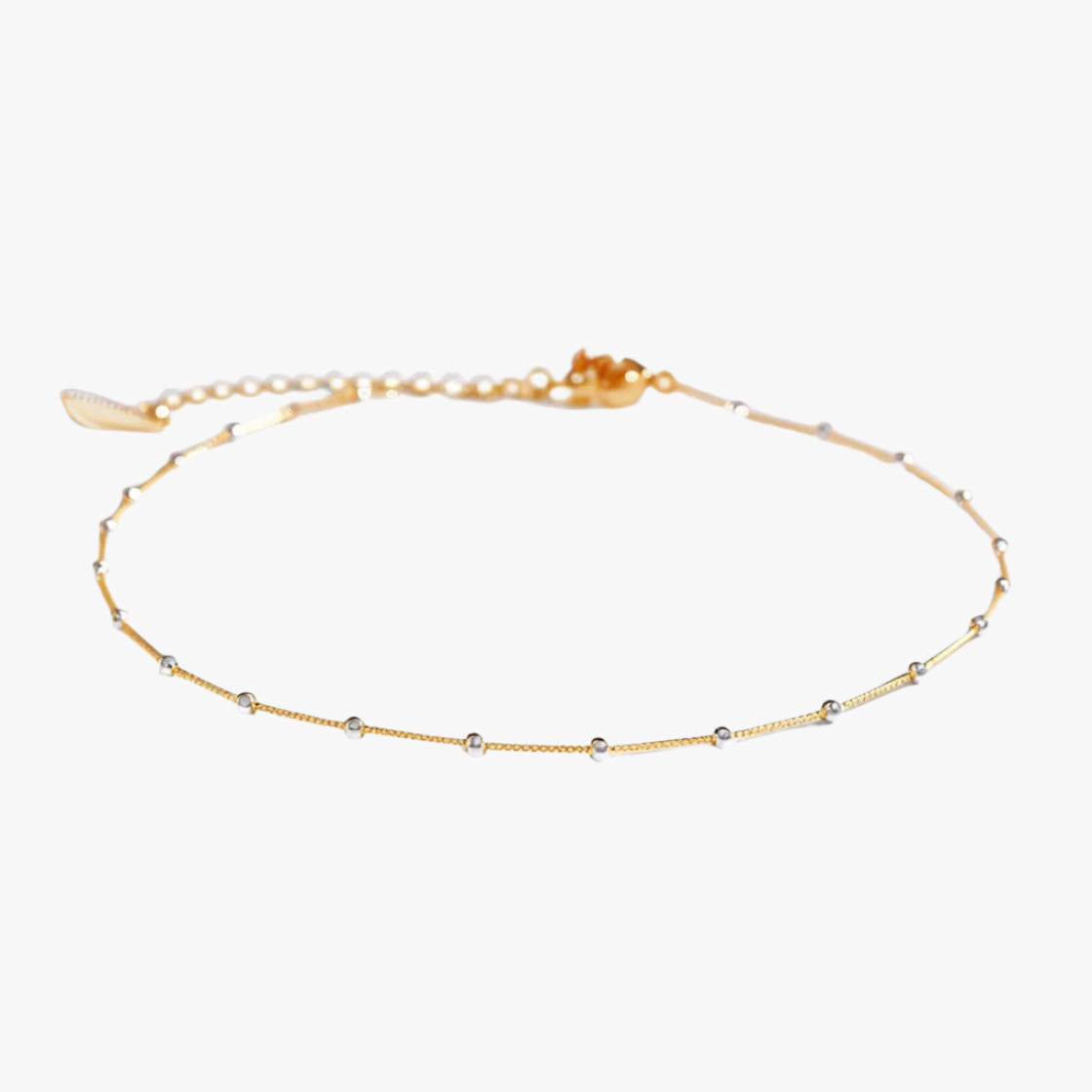 Beaded Double Chain Anklet