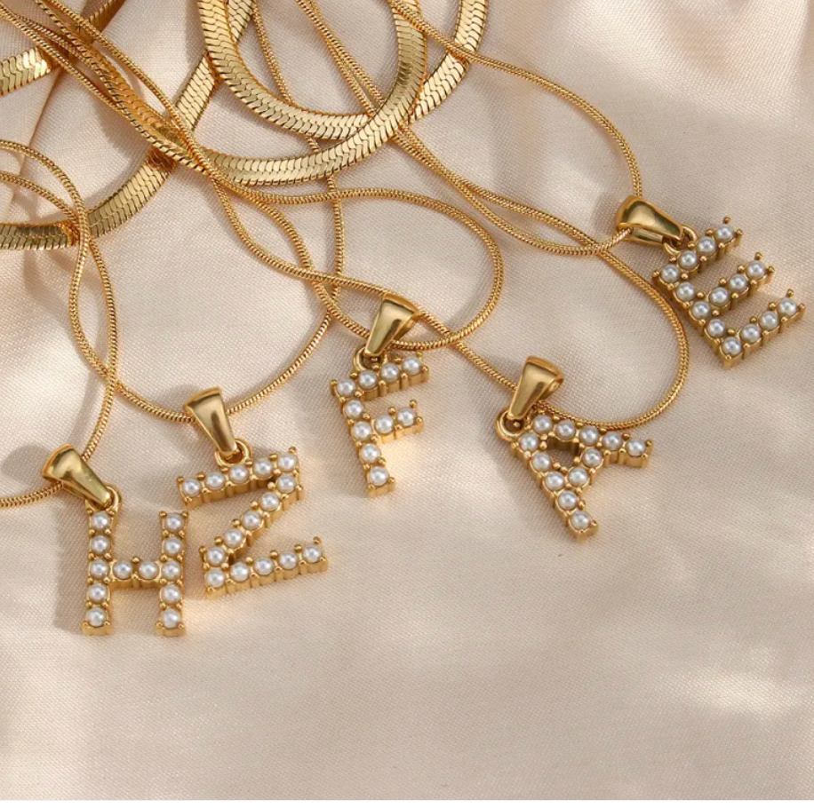 Diana 18K Gold-Plated Letter Necklace