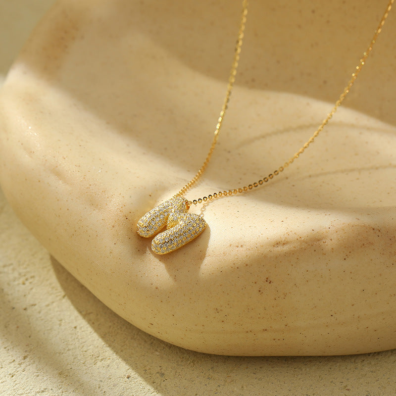 Bella 18K Gold-Plated Letter Necklace