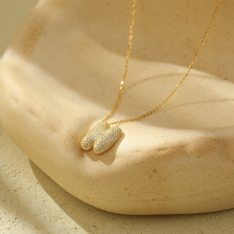 Bella 18K Gold-Plated Letter Necklace