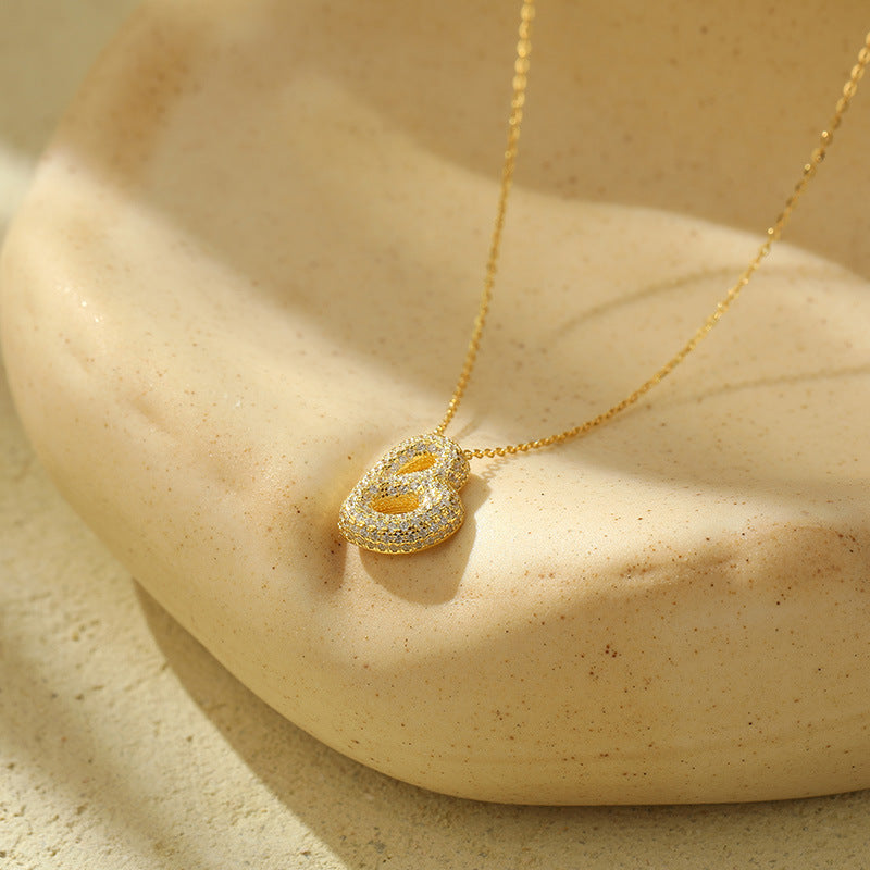 Bella 18K Gold-Plated Letter Necklace