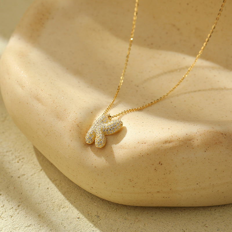 Bella 18K Gold-Plated Letter Necklace