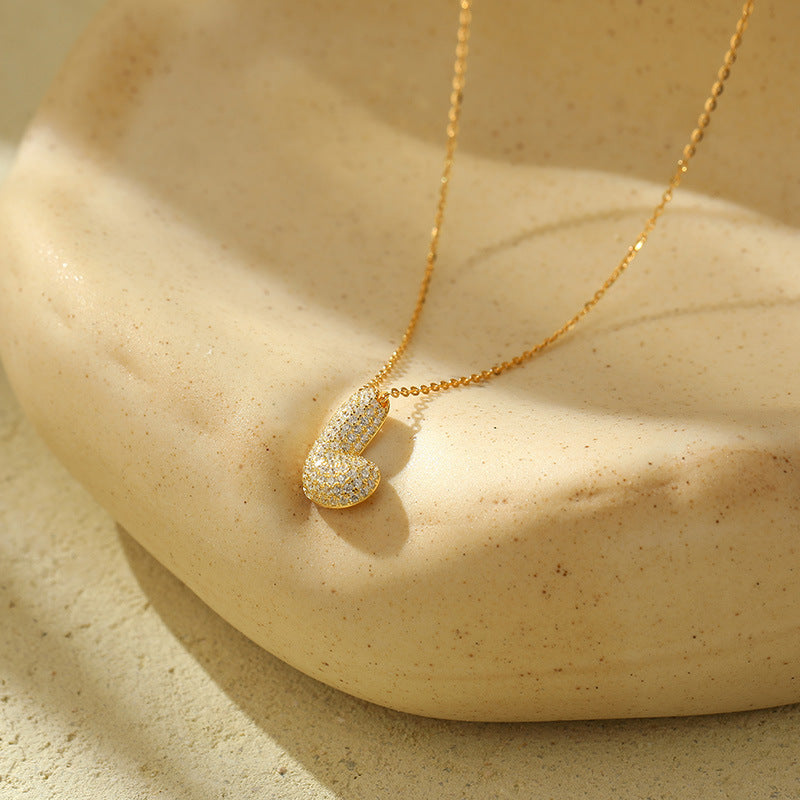 Bella 18K Gold-Plated Letter Necklace