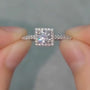 Moissanite Halo Engagement Ring 0.5CT